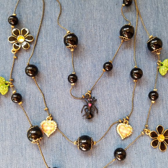 🕷️🍒Betsey Johnson Vintage 3-Chain Necklace - EPC🍒🕷️ - Picture 6 of 15